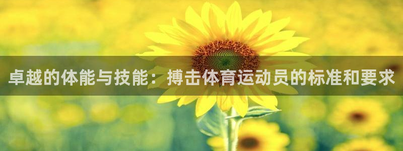 球王会体育：卓越的体能与技能：搏击体育运动员的标准和要求